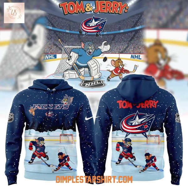 Columbus Blue Jackets Tom And Jerry Christmas Hoodie Shirt