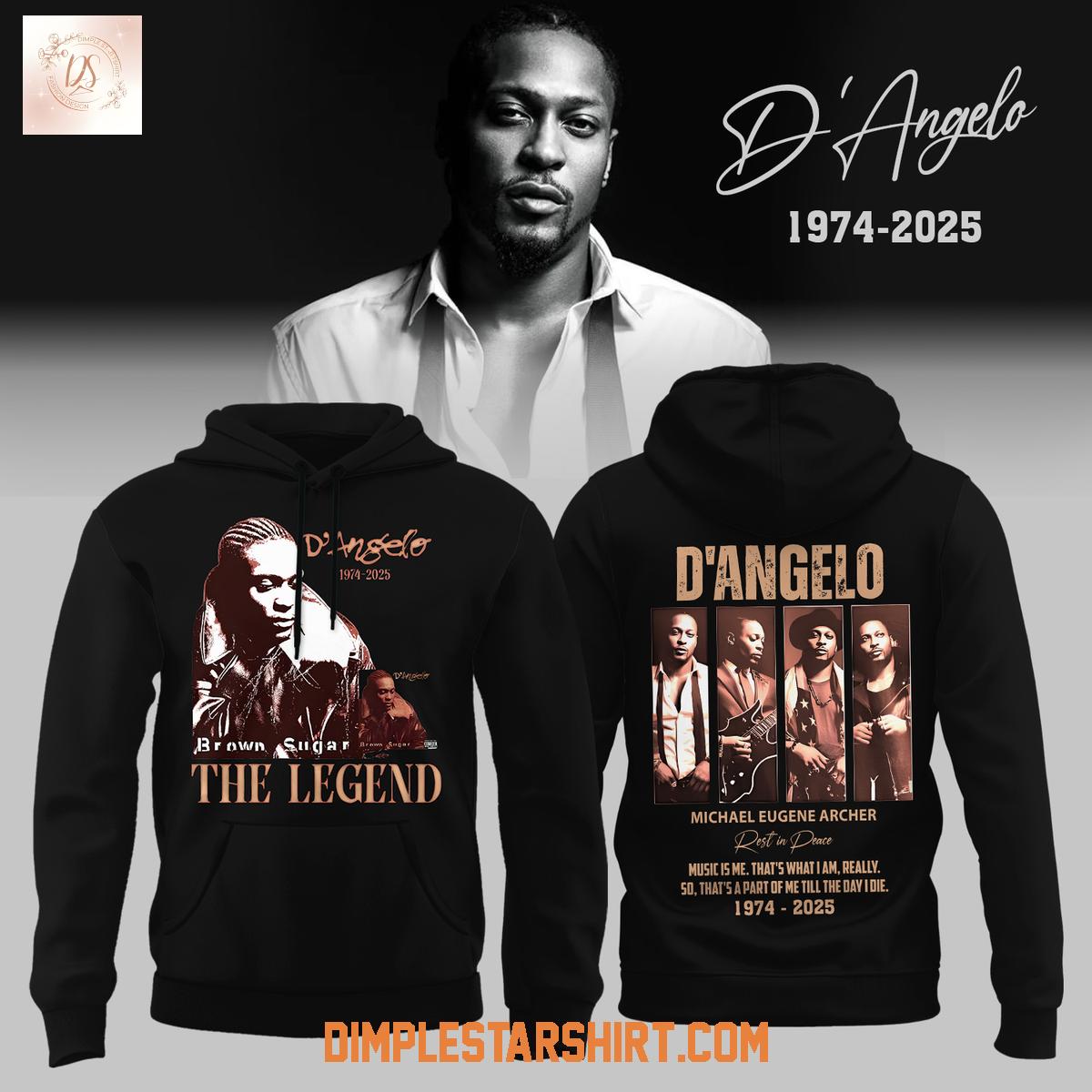 D'Angelo Ledendary RIP 2025 Black Hoodie Shirt D'Angelo Ledendary RIP 2025 Black Hoodie Shirt