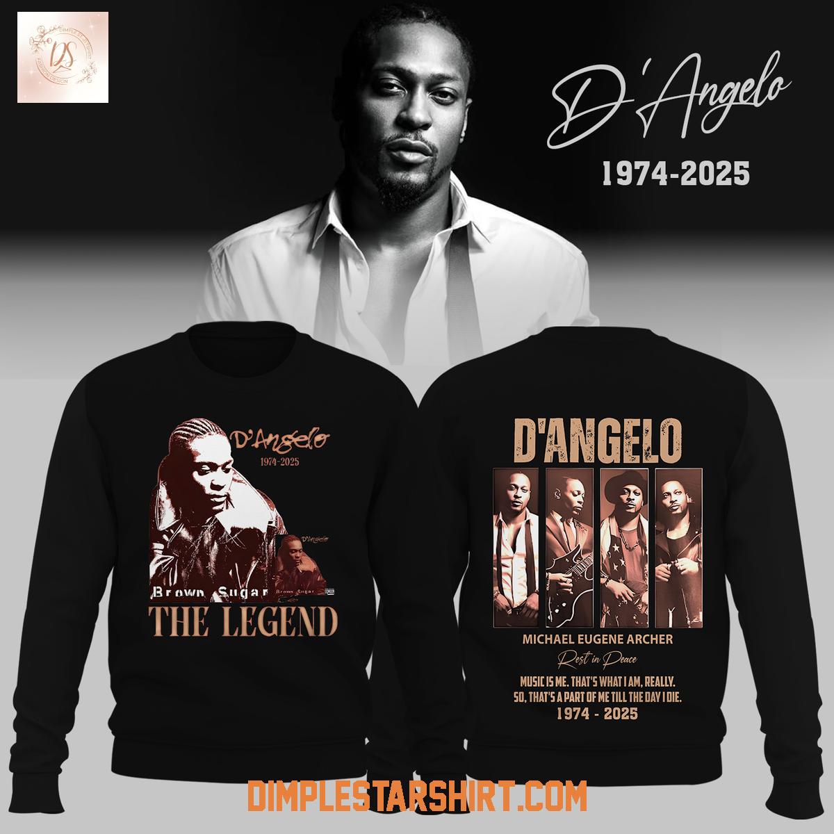 D'Angelo Ledendary RIP 2025 Black Hoodie Shirt D'Angelo Ledendary RIP 2025 Black Hoodie Shirt