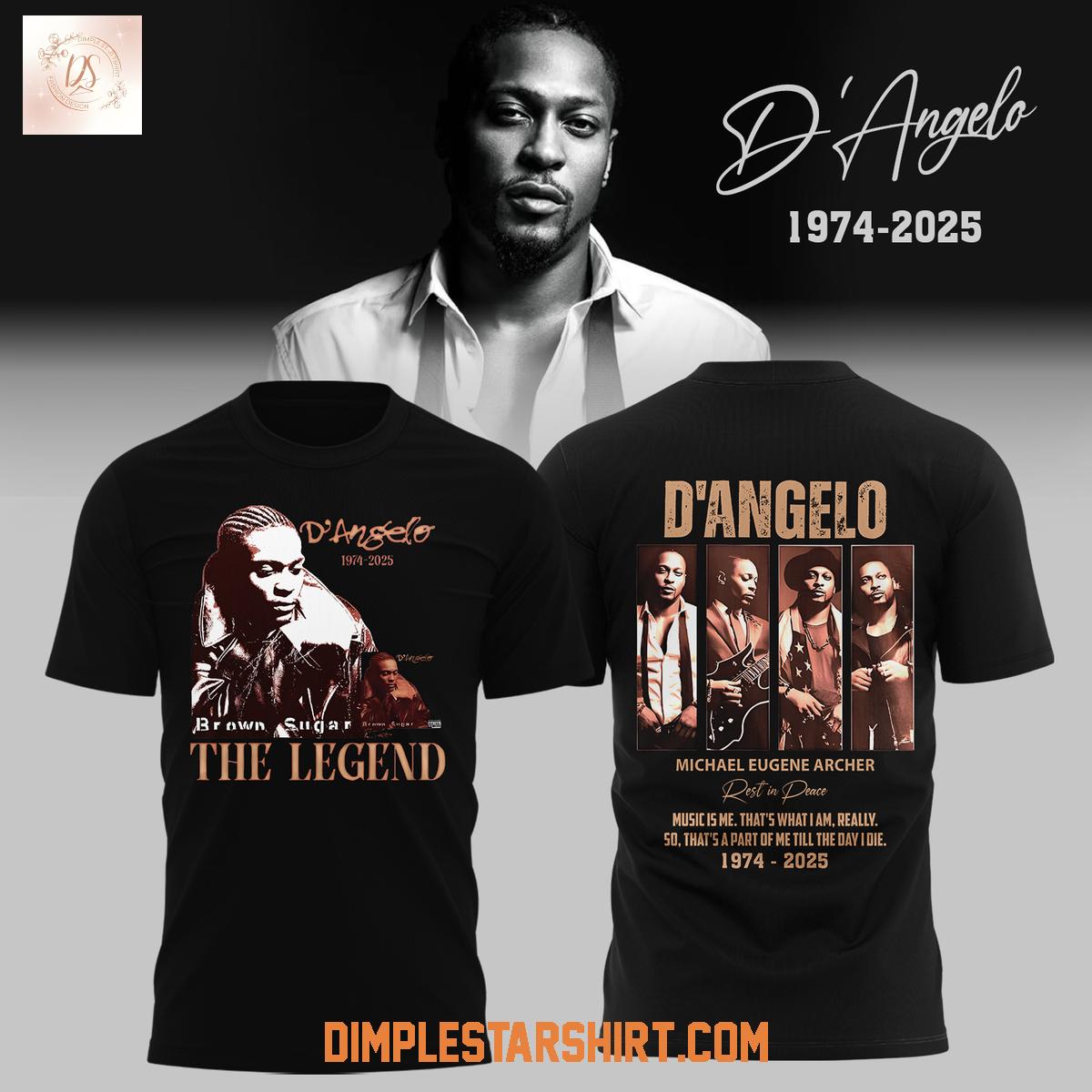 D'Angelo Ledendary RIP 2025 Black Hoodie Shirt D'Angelo Ledendary RIP 2025 Black Hoodie Shirt