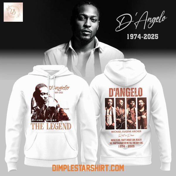 D’Angelo Ledendary RIP 2025 White Hoodie Shirt