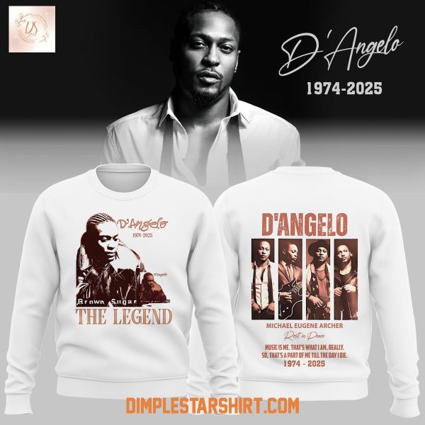 D’Angelo Ledendary RIP 2025 White Hoodie Shirt
