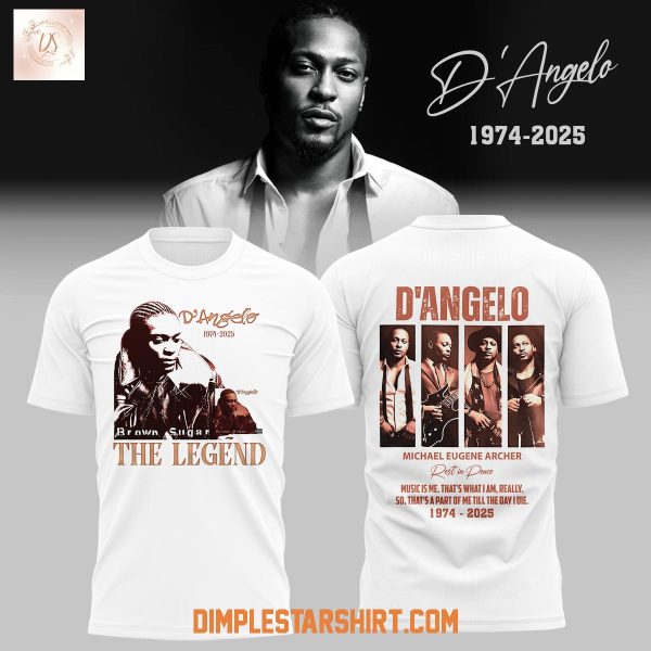 D’Angelo Ledendary RIP 2025 White Hoodie Shirt