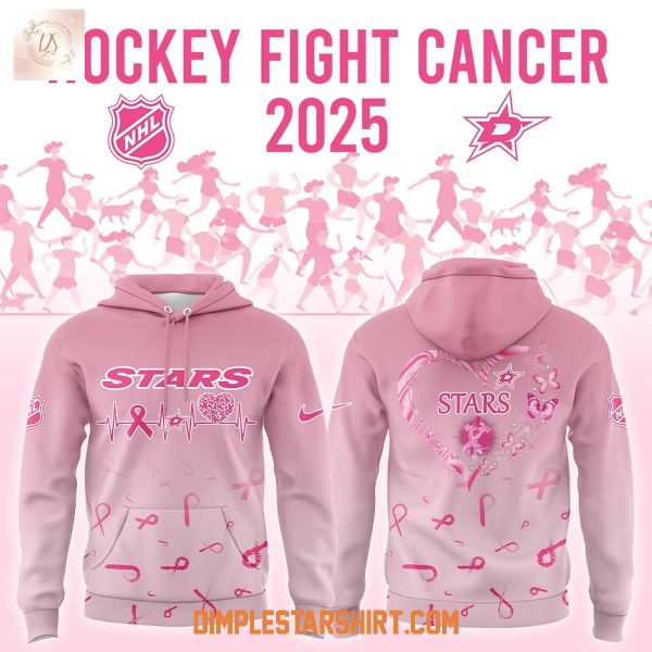 Dallas Stars Hockey Fight Cancer 2025 Hoodie Shirt