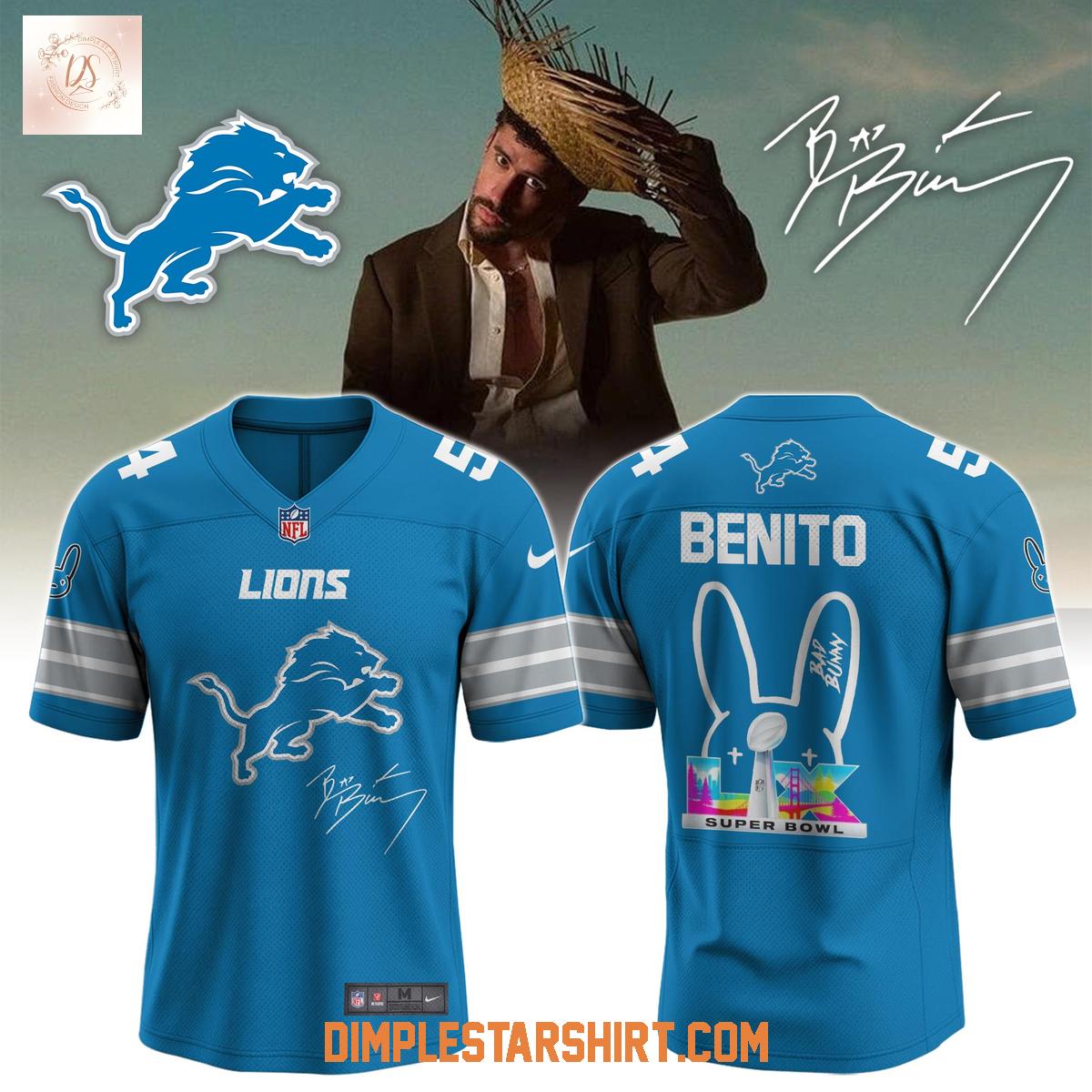 Detroit Lions x Bad Bunny 2025 Super Bowl Jersey Detroit Lions x Bad Bunny 2025 Super Bowl Jersey