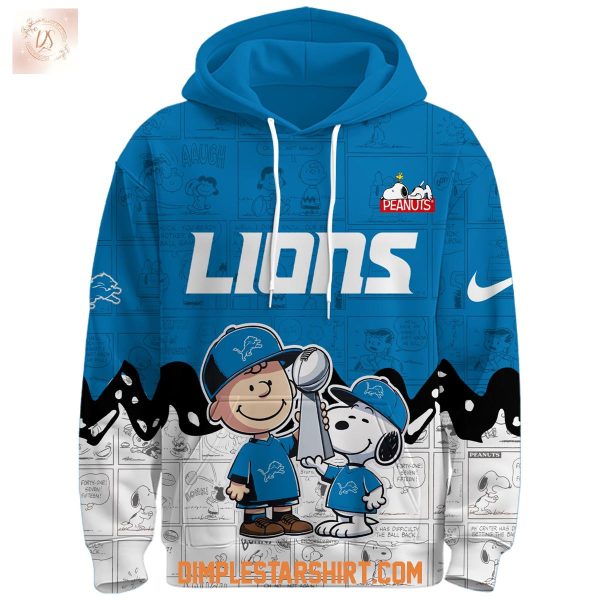 Detroit Lions x Snoopy Peanuts Night Hoodie Shirt