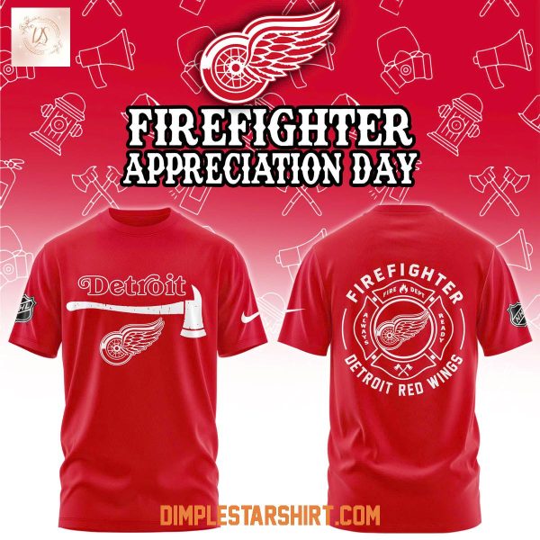 Detroit Red Wings Firefighter Appreciation Day Hoodie Shirt