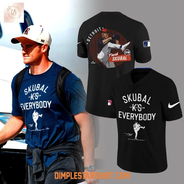 Detroit Tigers Tarik Skubal K’s Everybody Football Jersey