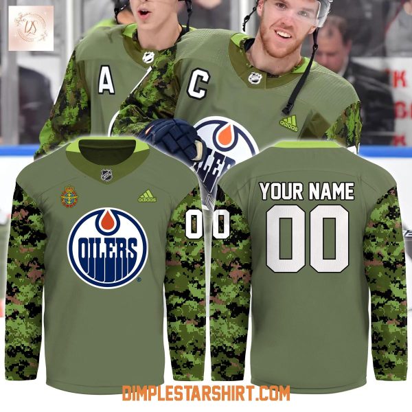 Edmonton Oilers Canadians Armed Force Appreciation Night Hockey Jersey Edmonton Oilers Canadians Armed Force Appreciation Night Hockey Jersey