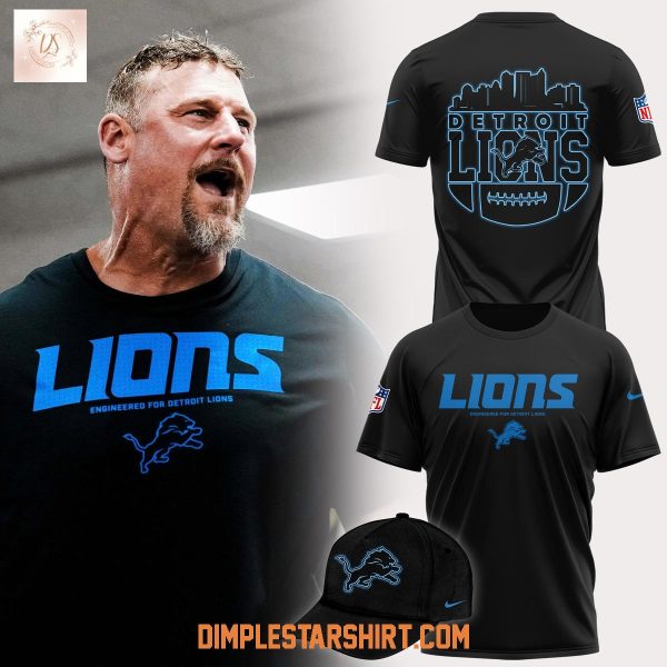 Engineered For Detroit Lions Black Hoodie Shirt