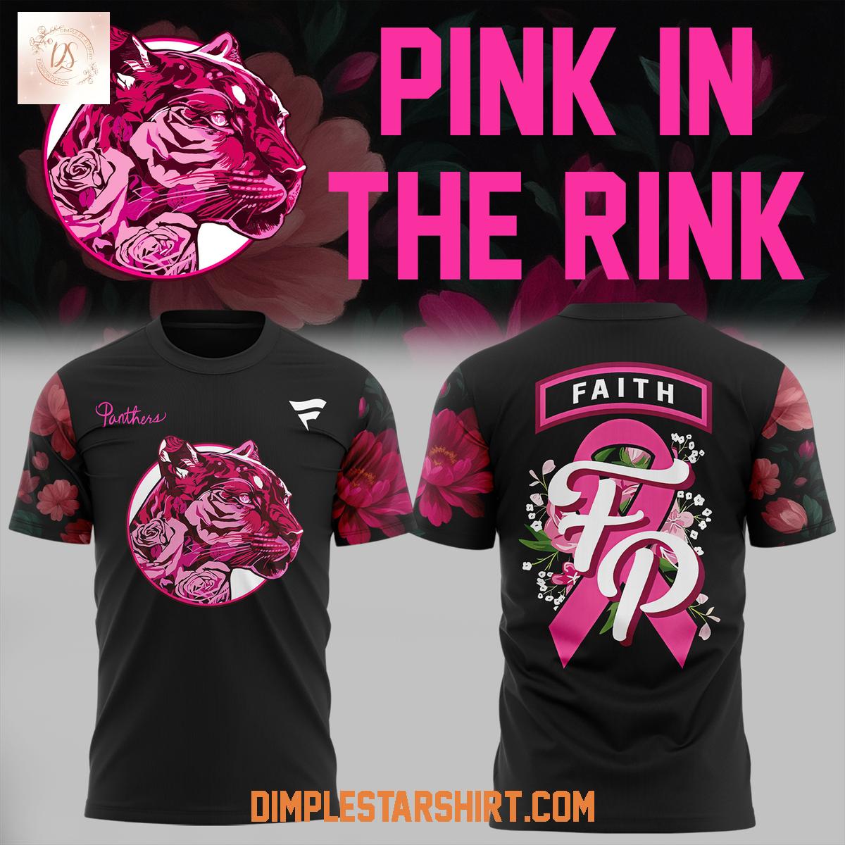 Flordia Panthers Pink The Rink Black Hoodie Shirt Flordia Panthers Pink The Rink Black Hoodie Shirt