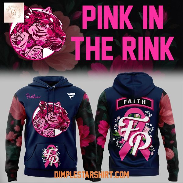 Flordia Panthers Pink The Rink Navy Hoodie Shirt