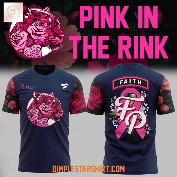 Flordia Panthers Pink The Rink Navy Hoodie Shirt