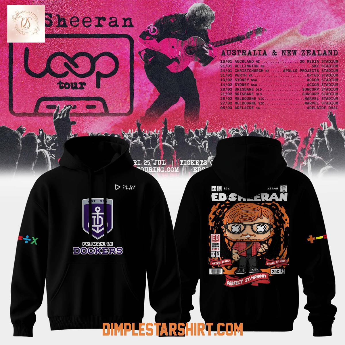 Fremantle Dockers x Ed Sheeran Loop Tour 2025 Hoodie Shirt Fremantle Dockers x Ed Sheeran Loop Tour 2025 Hoodie Shirt