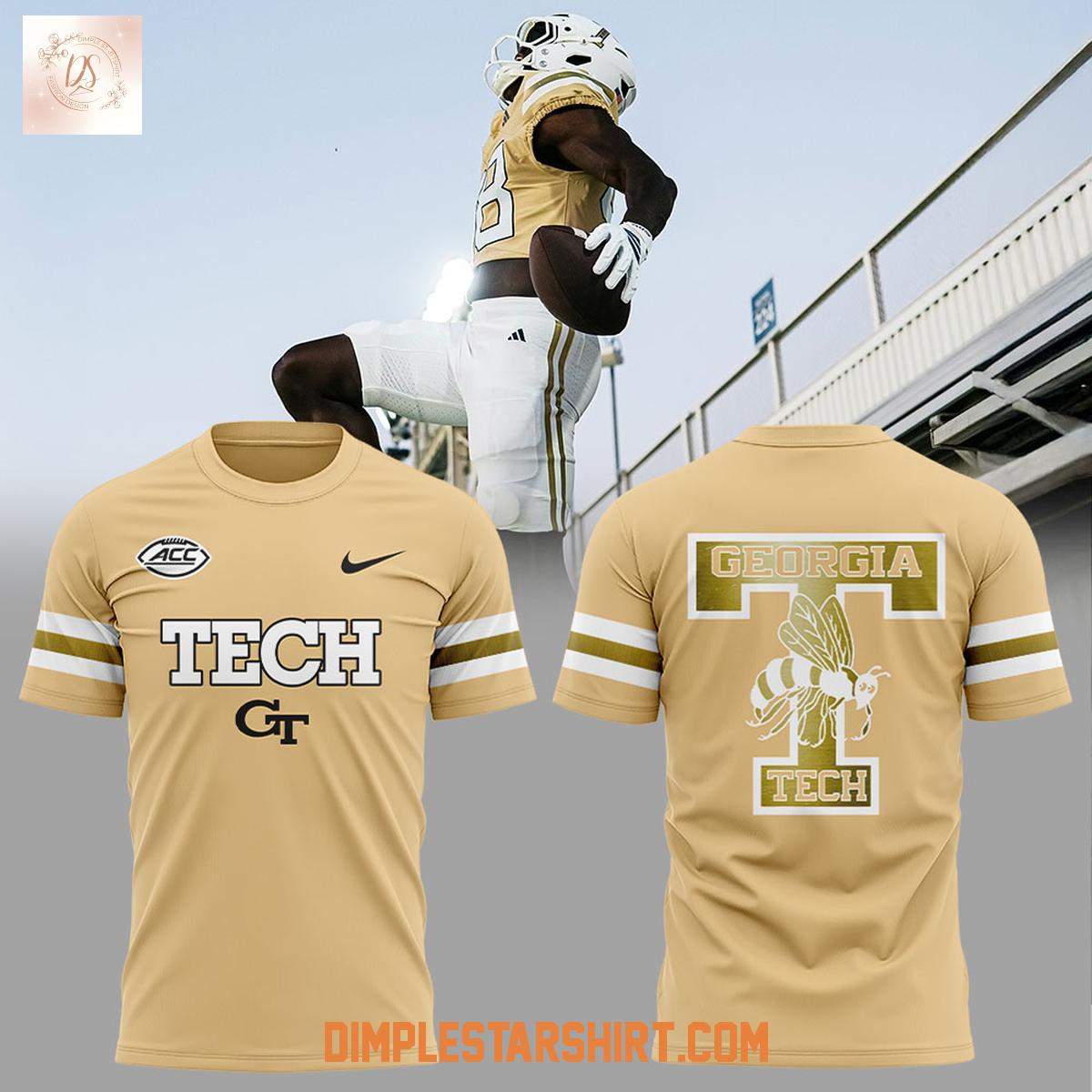 Georgia Tech Football Sting Em Gold Uniform 2025 Hoodie Shirt Georgia Tech Football Sting Em Gold Uniform 2025 Hoodie Shirt