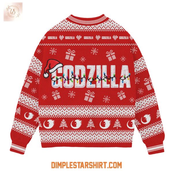 Godzilla Fa La La La Ugly Sweater