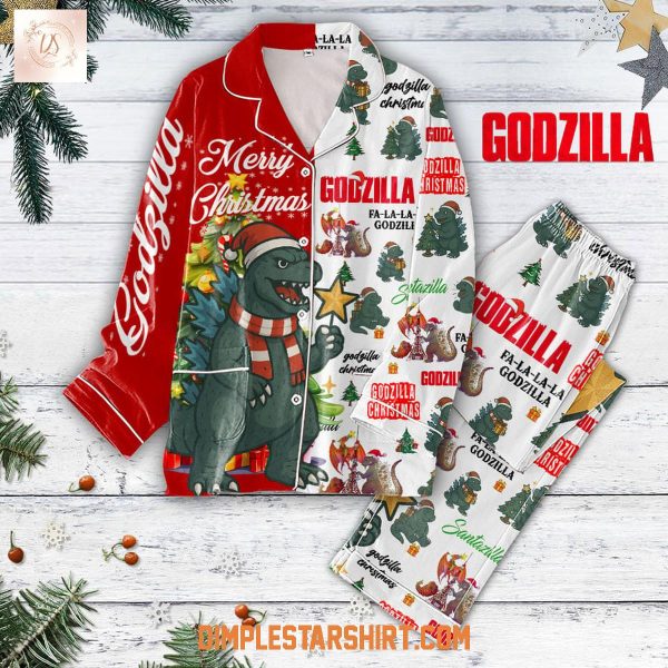 Godzilla Merry Christmas Pajamas Set