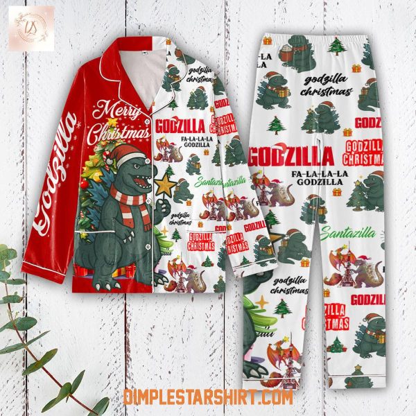 Godzilla Merry Christmas Pajamas Set