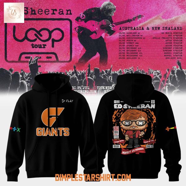 Greater Western Sydney Giants x Ed Sheeran Loop Tour 2025 Hoodie Shirt