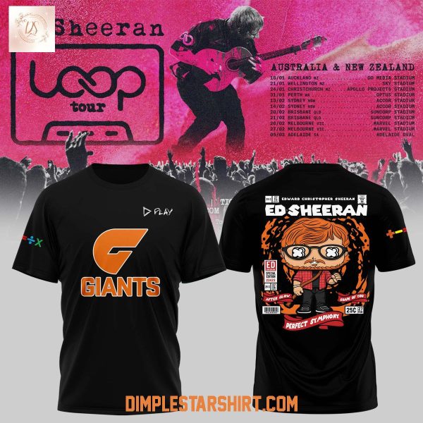 Greater Western Sydney Giants x Ed Sheeran Loop Tour 2025 Hoodie Shirt