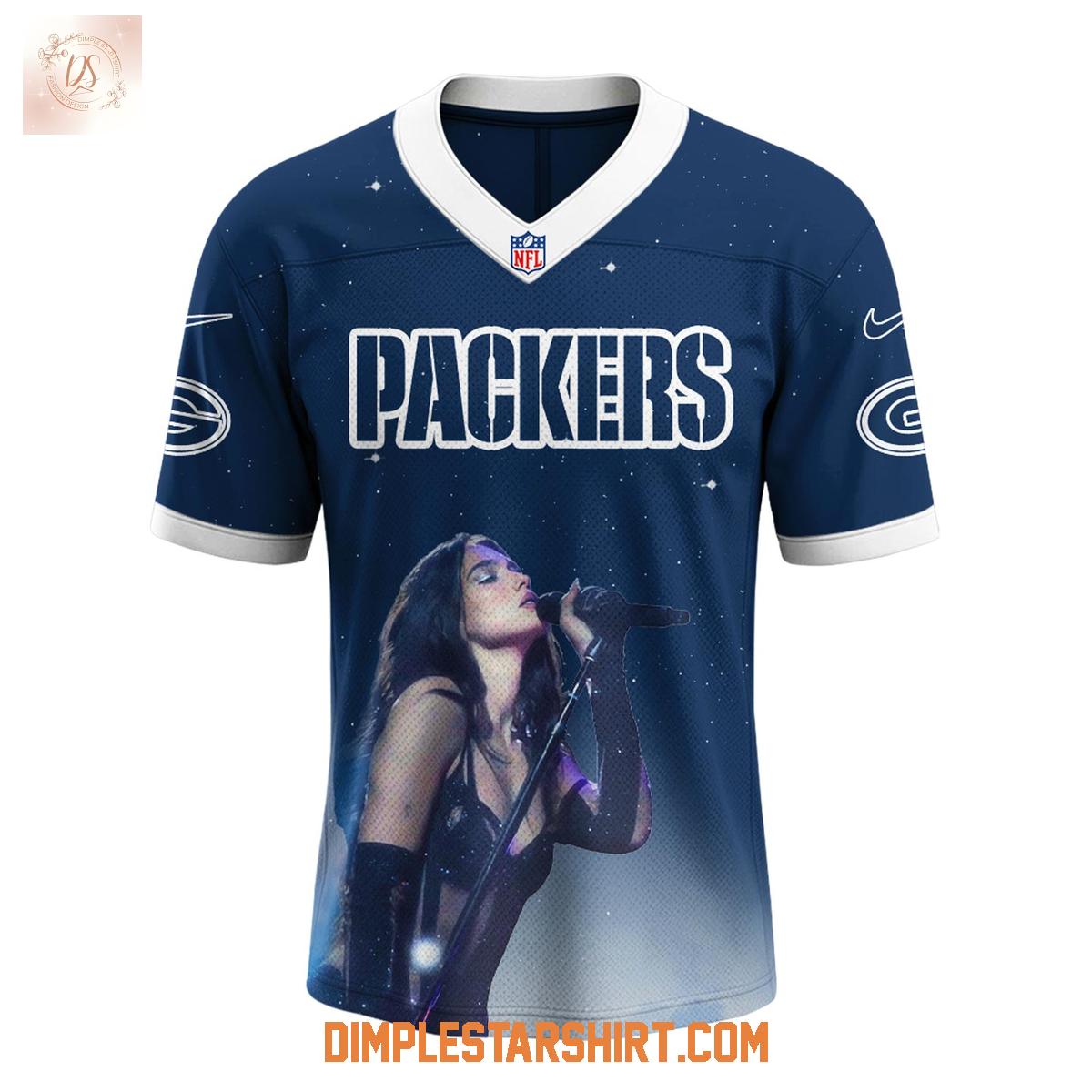Green Bay Packers x Dua Lipa Radical Optimism Tour Football Jersey Green Bay Packers x Dua Lipa Radical Optimism Tour Football Jersey