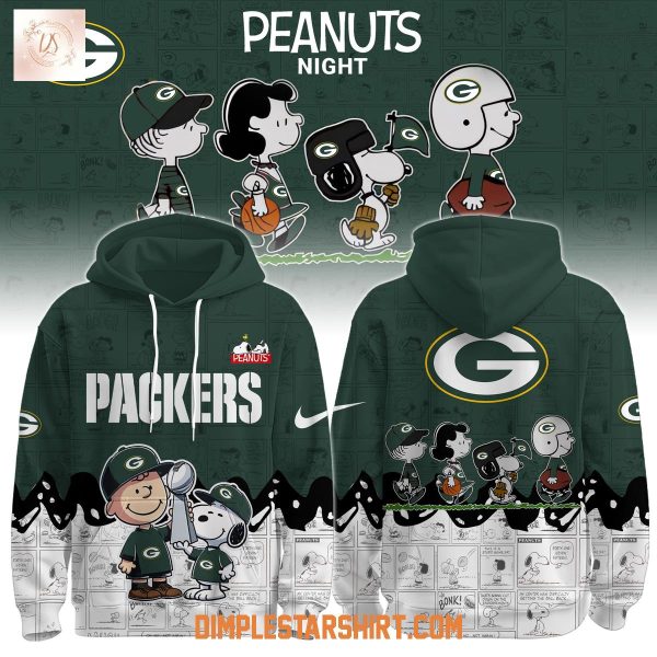 Green Bay Packers x Snoopy Peanuts Night Hoodie Shirt