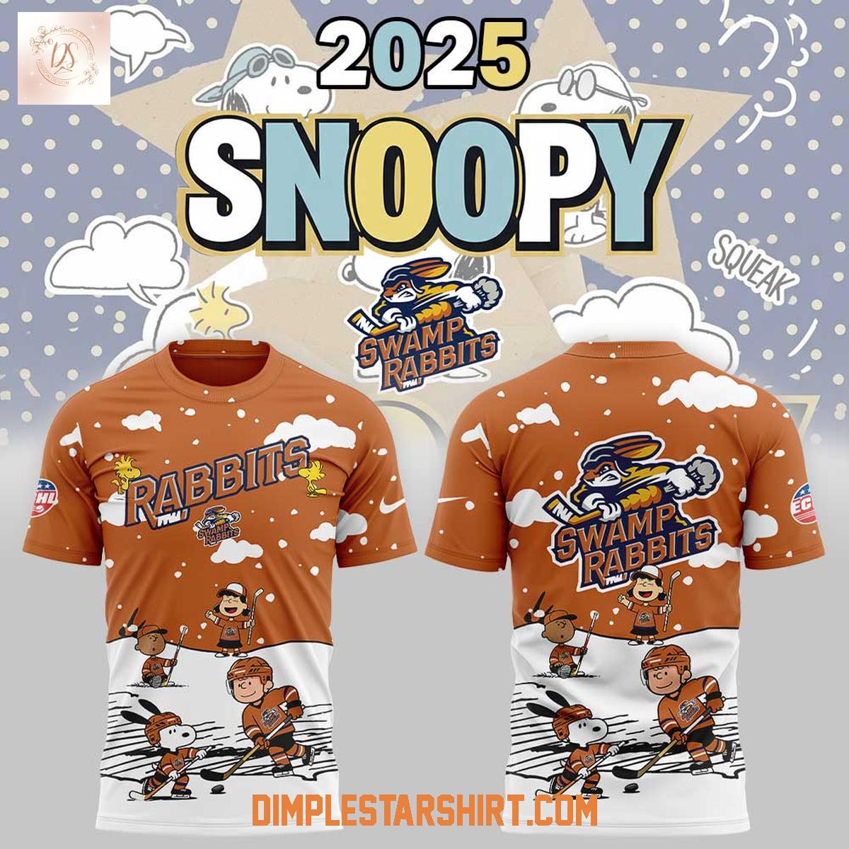 Greenville Swamp Rabbits Snoopy And Friends 2025 Hoodie Shirt Greenville Swamp Rabbits Snoopy And Friends 2025 Hoodie Shirt