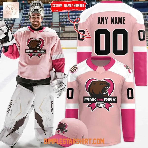 Hershey Bears Pink The Rink Breast Cancer Hockey Jersey