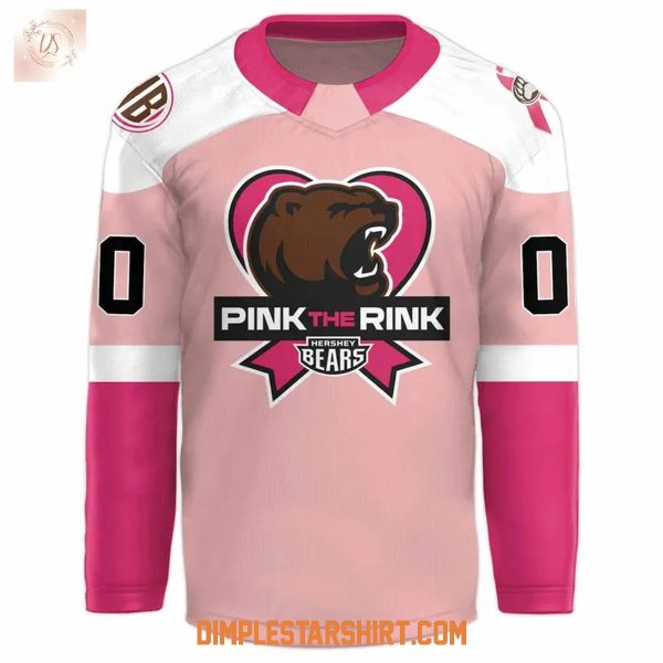 Hershey Bears Pink The Rink Breast Cancer Hockey Jersey
