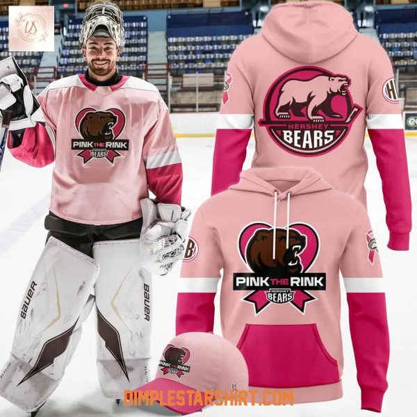 Hershey Bears Pink The Rink Breast Cancer Hoodie Shirt