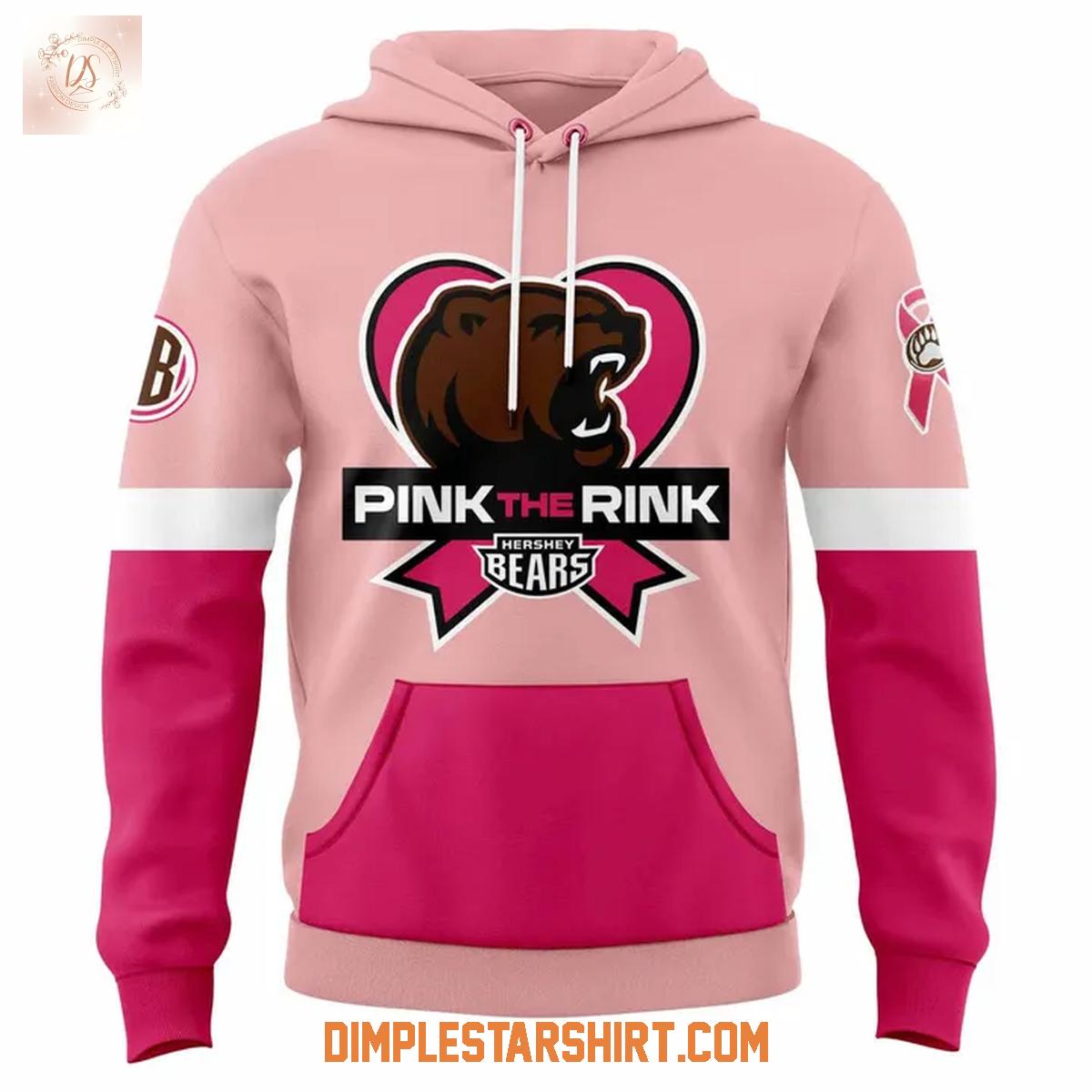 Hershey Bears Pink The Rink Breast Cancer Hoodie Shirt Hershey Bears Pink The Rink Breast Cancer Hoodie Shirt
