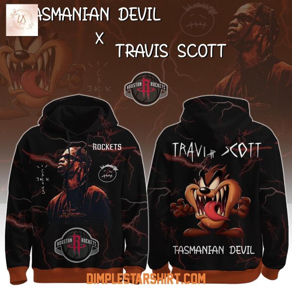 Houston Rockets x Tasmanian Devil Colab Travis Scott Hoodie Shirt