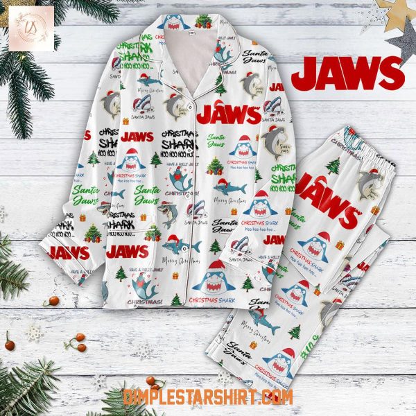 Jaws Christmas Shark Pajamas Set