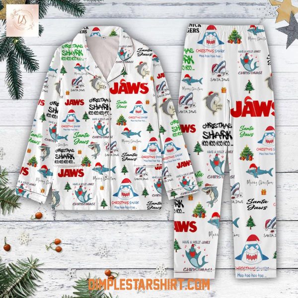 Jaws Christmas Shark Pajamas Set