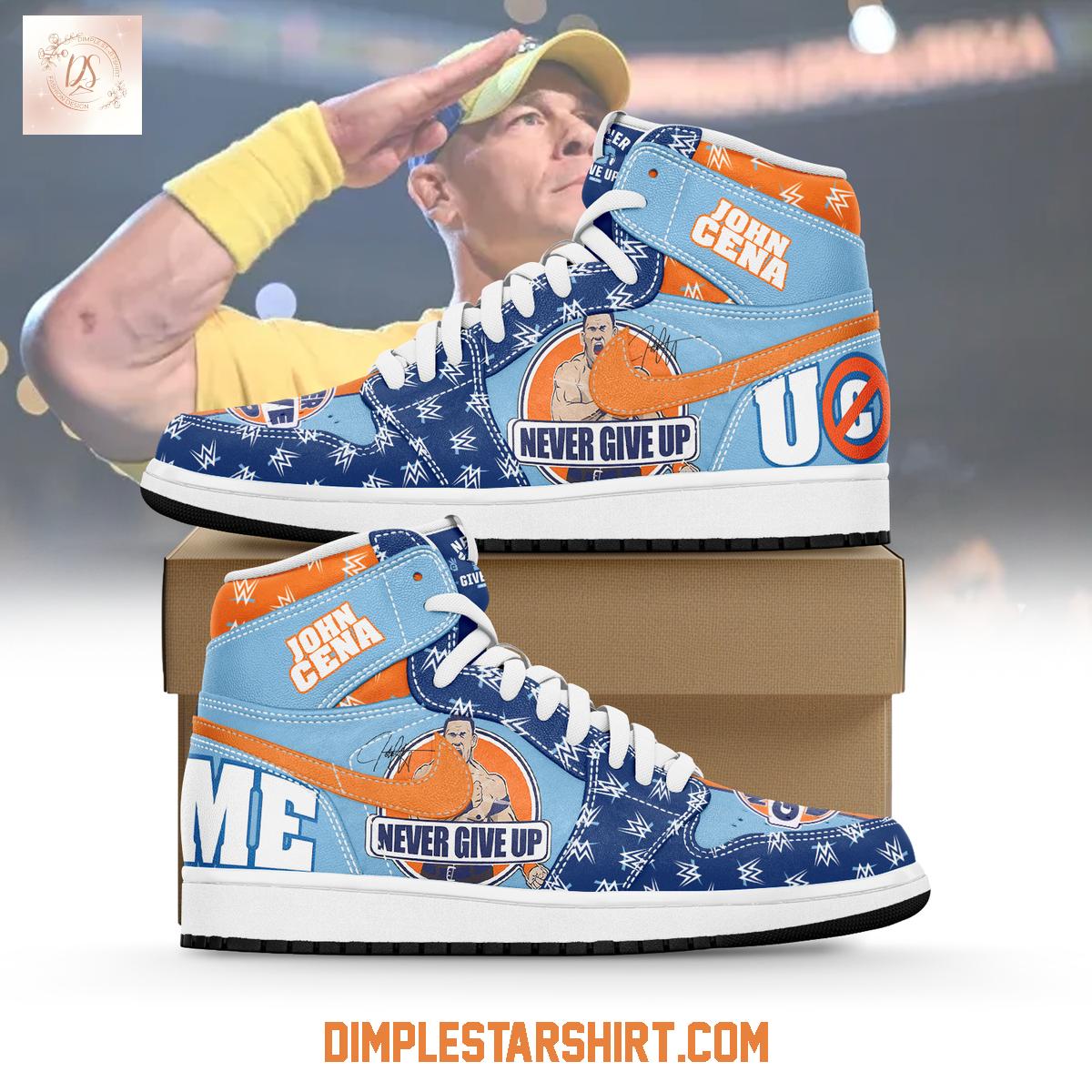 John Cena Never Give Up Air Jordan 1 Shoes John Cena Never Give Up Air Jordan 1 Shoes