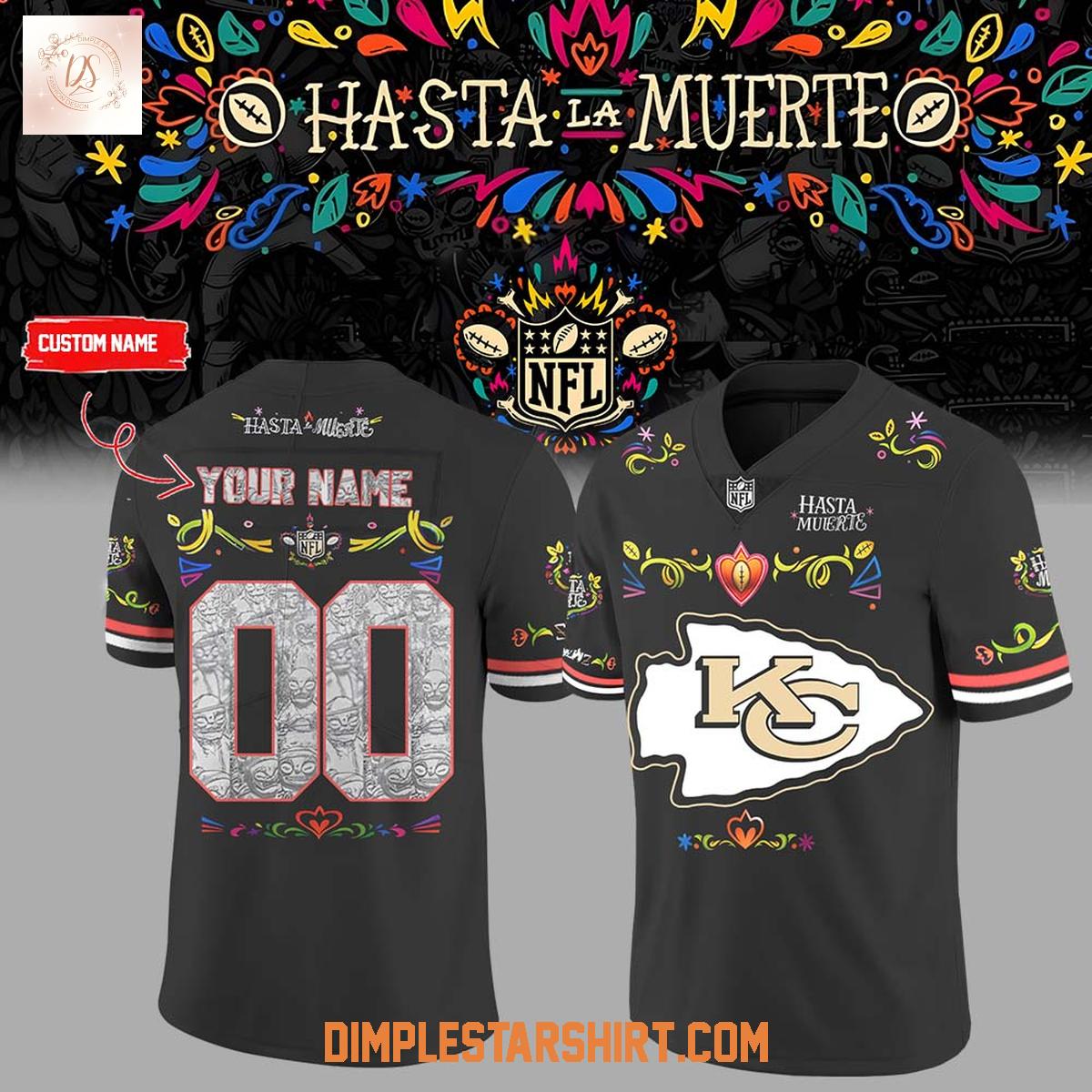 Kansas City Chiefs Hasta La Muerte 2025 Football Jersey Kansas City Chiefs Hasta La Muerte 2025 Football Jersey