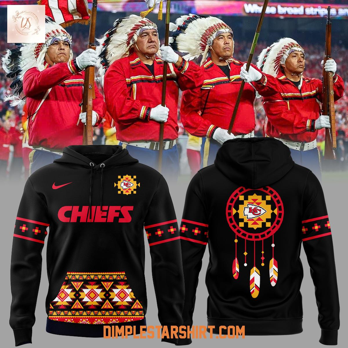 Kansas City Chiefs Indigenous Peoples' Day Black Hoodie Shirt Kansas City Chiefs Indigenous Peoples' Day Black Hoodie Shirt