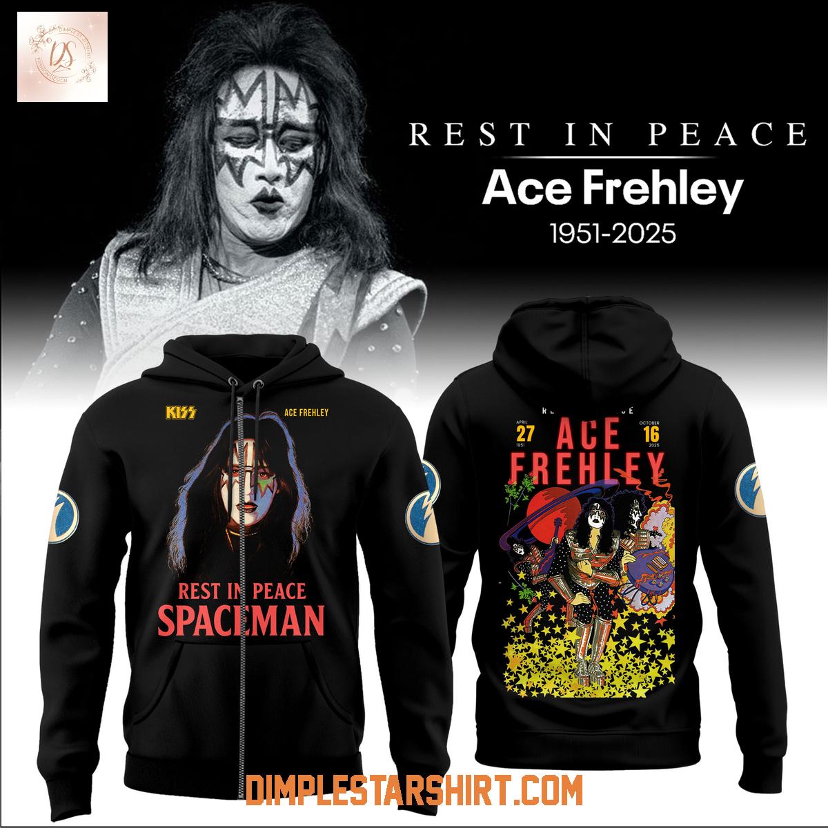 Kiss Ace Frehley Rip Spaceman 2025 Hoodie Shirt Kiss Ace Frehley Rip Spaceman 2025 Hoodie Shirt