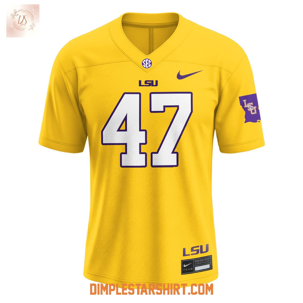 LSU Tigers x Trump Gold Football Jersey LSU Tigers x Trump Gold Football Jersey