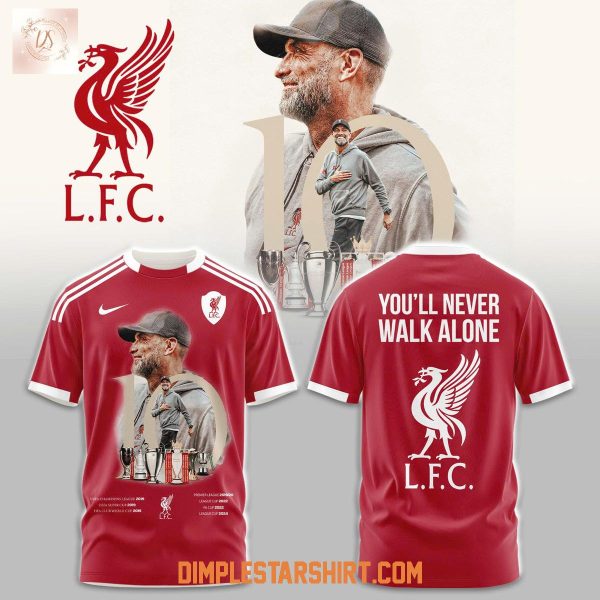 Liverpool FC x Jurgen Klopp 10th Anniversary Hoodie Shirt