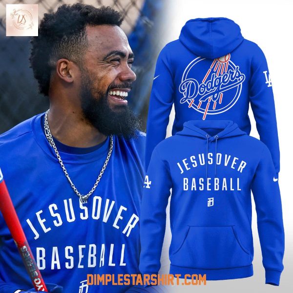 Los Angeles Dodgers Jesus Over Baseball Hoodie Shirt