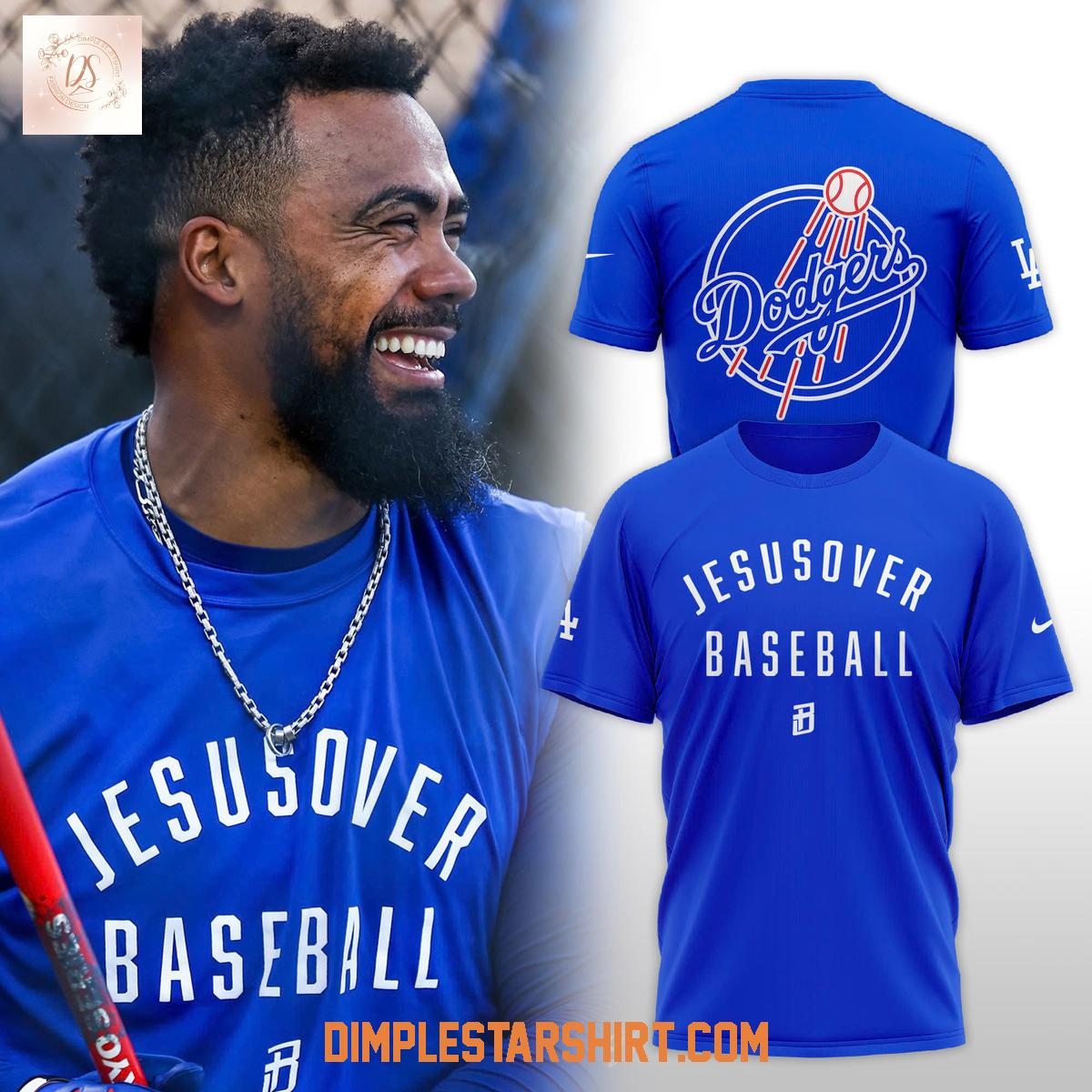 Los Angeles Dodgers Jesus Over Baseball Hoodie Shirt Los Angeles Dodgers Jesus Over Baseball Hoodie Shirt