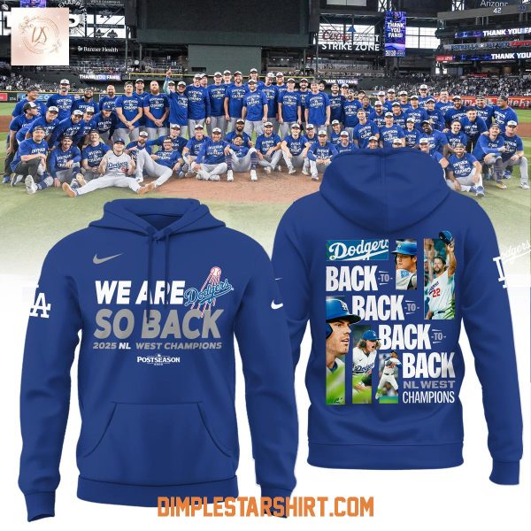 Los Angeles Dodgers NL West Division Champions 2025 Hoodie Shirt