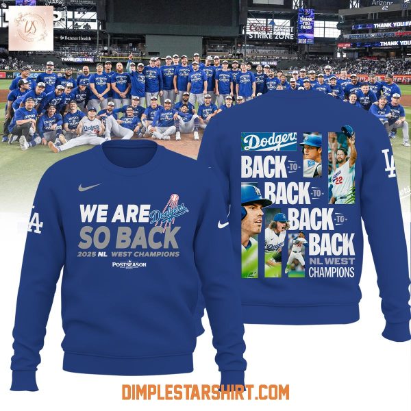 Los Angeles Dodgers NL West Division Champions 2025 Hoodie Shirt