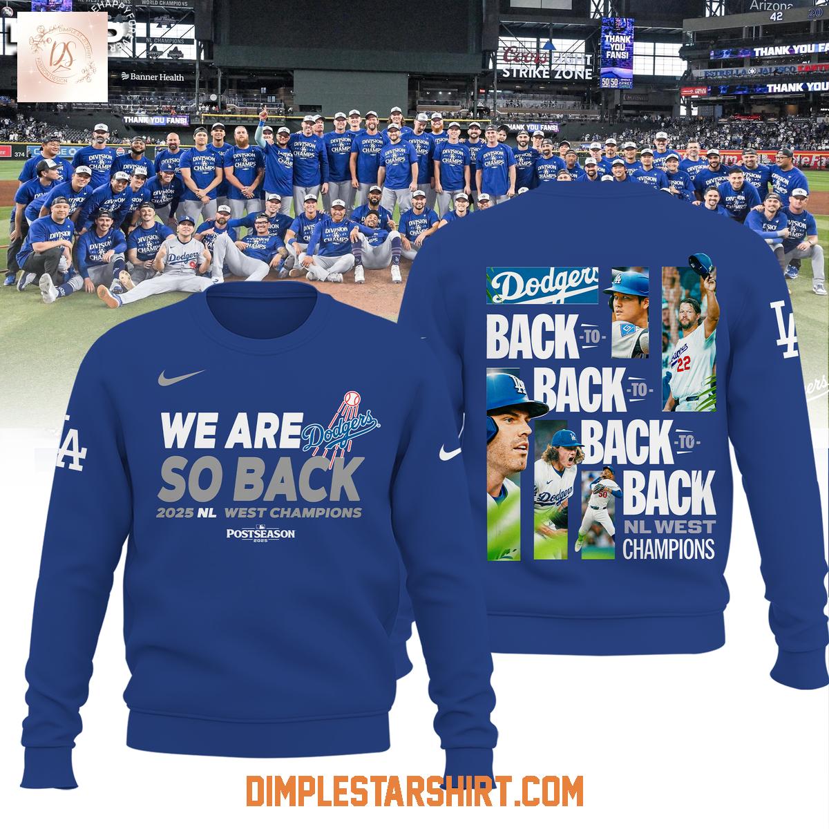 Los Angeles Dodgers NL West Division Champions 2025 Hoodie Shirt Los Angeles Dodgers NL West Division Champions 2025 Hoodie Shirt