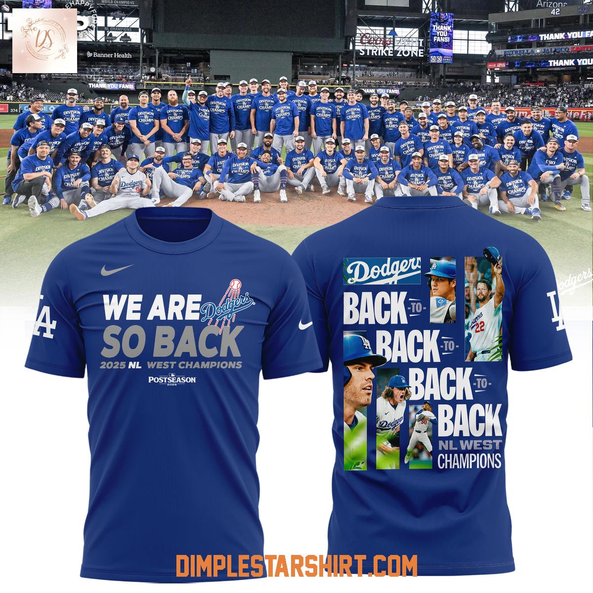 Los Angeles Dodgers NL West Division Champions 2025 Hoodie Shirt Los Angeles Dodgers NL West Division Champions 2025 Hoodie Shirt