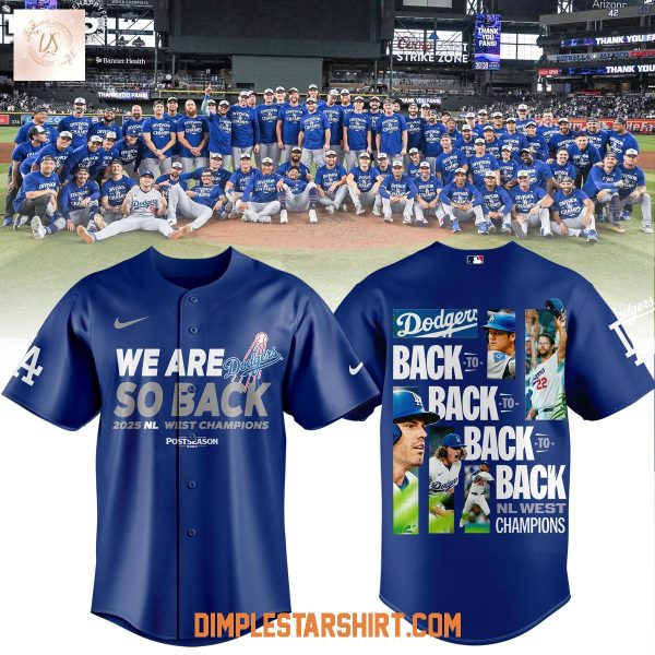 Los Angeles Dodgers NL West Division Champions 2025 Jersey