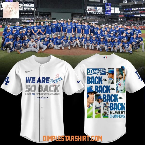 Los Angeles Dodgers NL West Division Champions 2025 Jersey