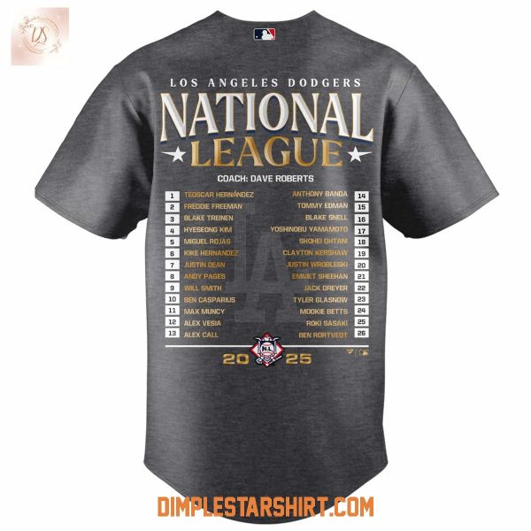 Los Angeles Dodgers National League Champions 2025 Gray Jersey