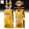 Los Angeles Lakers x Mew x Kaws Black Basketball Jersey